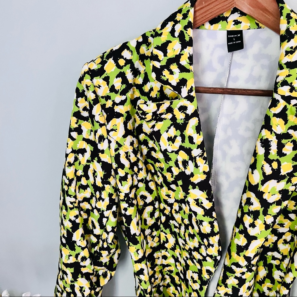 Shein Multicolor Patterned Blazer - image 1